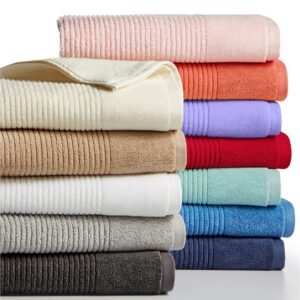 Quick Dry Reversible Towel Collection, 100% Cotton,