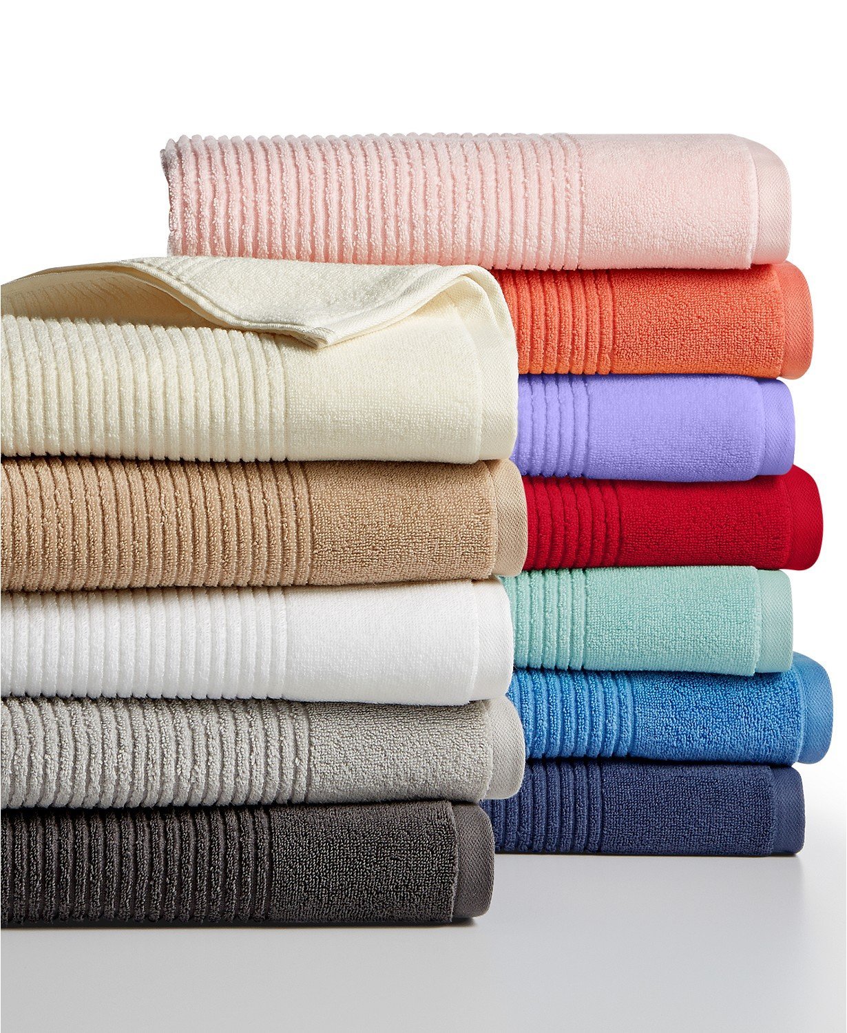 Quick Dry Reversible Towel Collection, 100% Cotton,