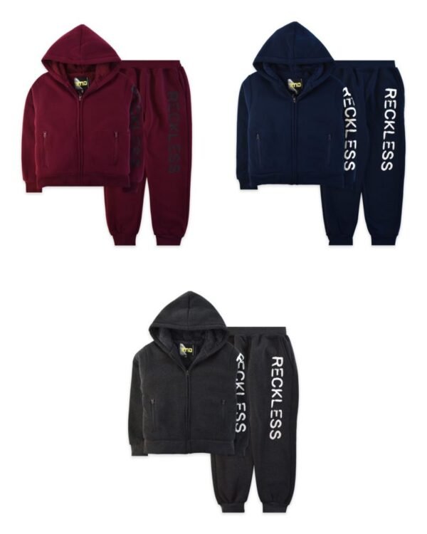 BOYS’ RECKLESS 2PC FLEECE SET WITH SHERPA LINING (SIZE 4-7) - Image 2