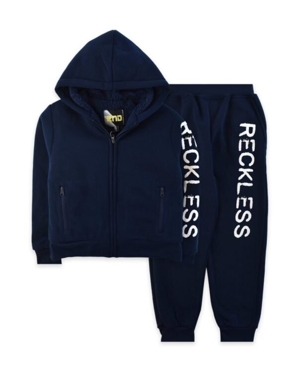 BOYS’ RECKLESS 2PC FLEECE SET WITH SHERPA LINING (SIZE 4-7)