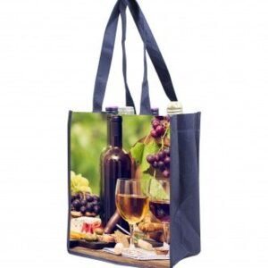 6 Bottles Wine Bag w/ Collapsable Bottle Pockets